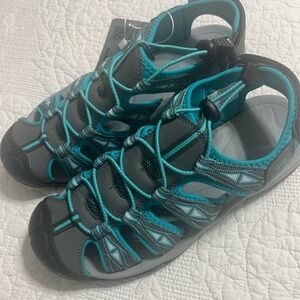 Dannto Women's Closed Toe Sandals Water Shoes Hiking Sandals for Beach US Sz 10